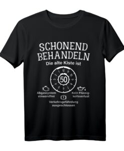 Schonend Behandeln Alte Kiste Ist 50 Plakette - Humoriges Geschenk zum 50. Geburtstag für Männer, Oldtimer-Fans & Jubilaren