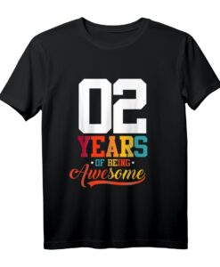 Seit 2 Jahren genial T-Shirt  Lustiges Geburtstags- oder Jahrestagsgeschenk zum 2. Geburtstag für Bruder, Schwester, Mann, Frau, Freund oder Freundin