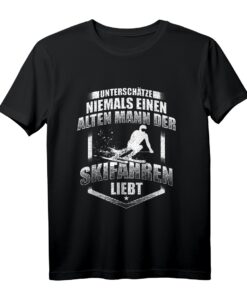 Skifahren Alter Mann - Ski & Skifahrer Geschenk T-Shirt für Skifahrer und Skilehrer - Perfekt zu Geburtstag & Weihnachten