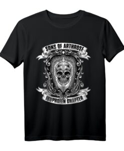 Sons of Arthrose - Ibuprofen Chapter Biker T-Shirt für Motorradfahrer und Clubmitglieder mit Humor