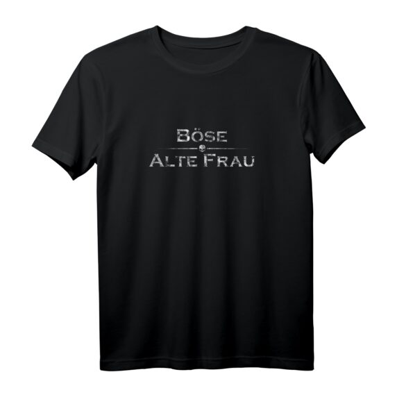 Totenkopf - Böse alte Frau T-Shirt für Frauen mit Used Look, perfekt für Mutter oder Oma, rebellisches Style-Statement