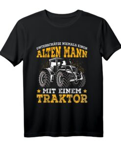 Traktor Traktorfahrer Trecker Alter Mann Landwirt Geschenk T-Shirt  Perfektes Geschenk für Landwirte, Treckerfahrer & Landmaschinenliebhaber