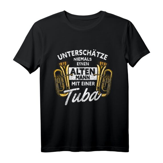 Tuba - Alter Mann Spruch Retro Geschenk für Tubaspieler, Tubist & Musikliebhaber | Lustiges T-Shirt für Opa, Vater & Musiker, perfekt zu Weihnachten & Geburtstag