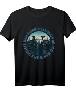 Unterschätzen Sie niemals einen alten Mann mit einem Fahrrad Fahrrad Radfahren T-Shirt  Lustiges Spruch-Design für Fahrradliebhaber und Radfahrer