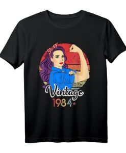Vintage 1984 Jahrgang 37 Geburtstag Frauen - Retro 37. Birthday T-Shirt für Muttertag, Weihnachten & Jubiläum