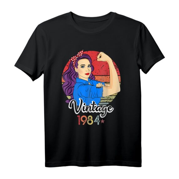 Vintage 1984 Jahrgang 37 Geburtstag Frauen - Retro 37. Birthday T-Shirt für Muttertag, Weihnachten & Jubiläum
