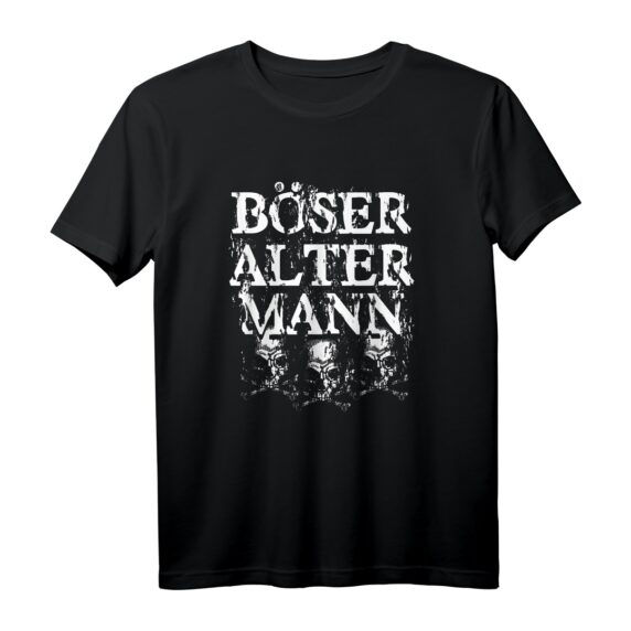 Vintage Totenkopf | Alter Mann | Böser alter Mann T-Shirt  Geschenkidee für Männer, Opa & Großvater zum Geburtstag