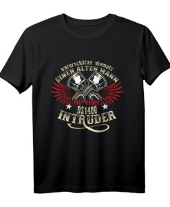 VS 1400 Intruder Tuning Zubehör Biker Alter Mann Spruch T-Shirt  Humorvolles Geschenk für Motorradfahrer im Alter