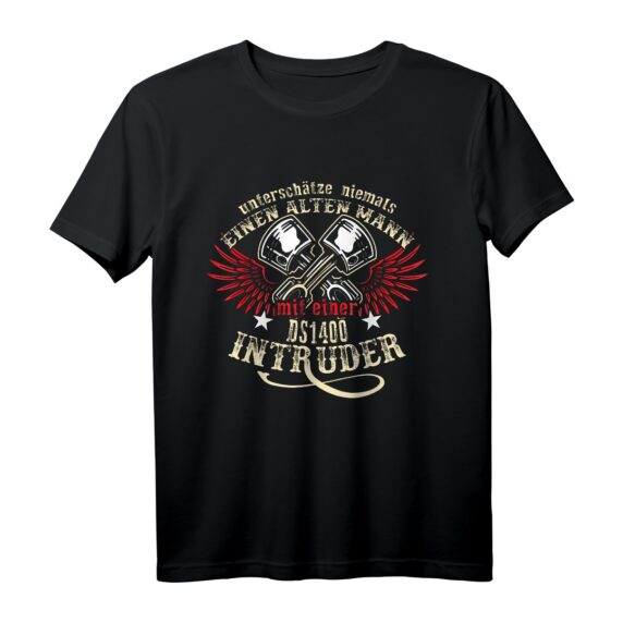 VS 1400 Intruder Tuning Zubehör Biker Alter Mann Spruch T-Shirt  Humorvolles Geschenk für Motorradfahrer im Alter