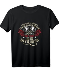 VS 1400 Intruder Tuning Zubehör Biker Langarmshirt mit Spruch für alte Männer  Humvolles Motorrad T-Shirt für Biker und Tuning-Fans