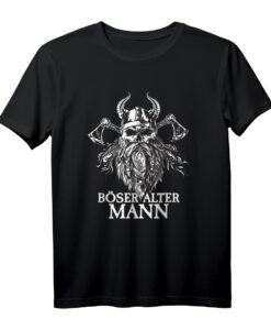 Wikinger mit Spruch Herren Böser alter Mann - Lustiges Wikinger T-Shirt für Rentner, Vatertag & Geburtstag