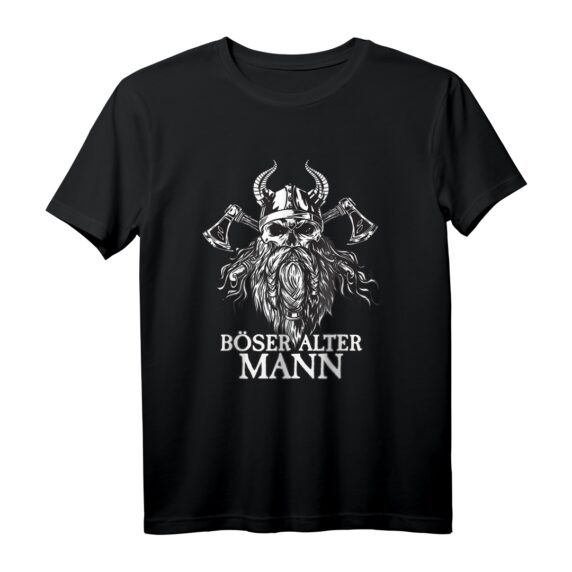 Wikinger mit Spruch Herren Böser alter Mann - Lustiges Wikinger T-Shirt für Rentner, Vatertag & Geburtstag