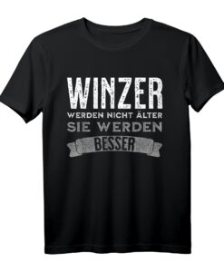 Winzer werden nicht älter, lustiges Spruch T-Shirt  Humorvolles Geschenk für Weinliebhaber, Damen und Herren