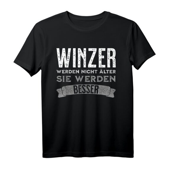 Winzer werden nicht älter, lustiges Spruch T-Shirt  Humorvolles Geschenk für Weinliebhaber, Damen und Herren