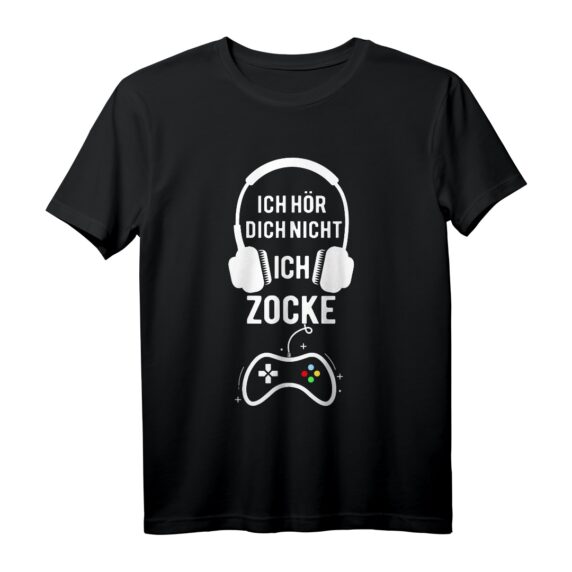 Zocker Geschenke Gamer T-Shirt 'Ich Hör Dich Nicht Ich Zocke'  Lustiges Gaming-Shirt für Fans und Freunde